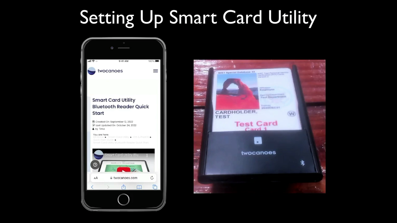 Setting Up Smart Card Utility Bluetooth Reader